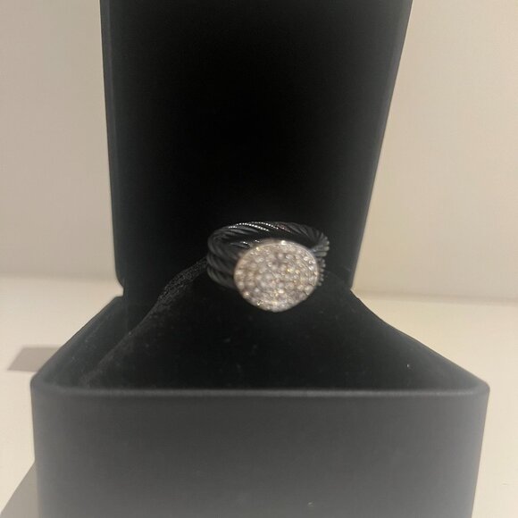 Charriol Diamond Celtic Noir Ring Size 6 1/4 - Picture 6 of 7